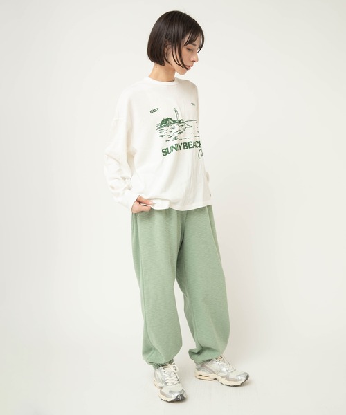 RNA-N(アールエヌエーエヌ)の「M2615 ロゴプリントロンT(Tシャツ/カットソー・レディース・スミクロ/キナリ/サックスブルー・FREE)」の16枚目の写真