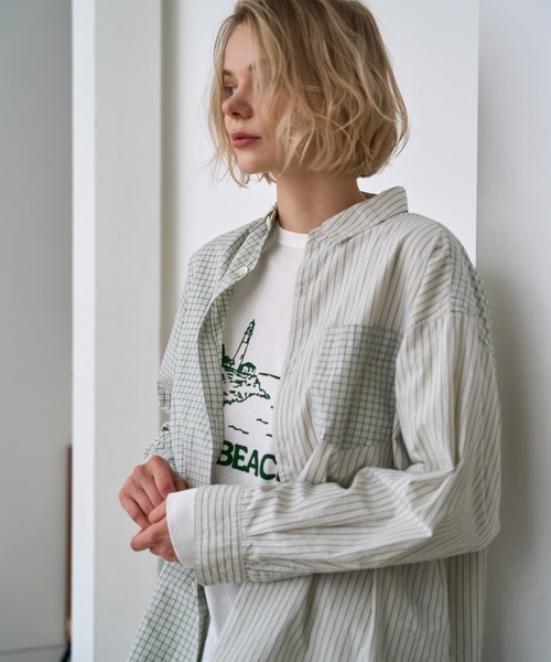 RNA-N(アールエヌエーエヌ)の「M2615 ロゴプリントロンT(Tシャツ/カットソー・レディース・スミクロ/キナリ/サックスブルー・FREE)」の5枚目の写真