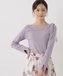 PROPORTION BODY DRESSING | ＜ウォッシャブル/UV＞サイドリボン総針ニット / 1216170104(ニット/セーター)