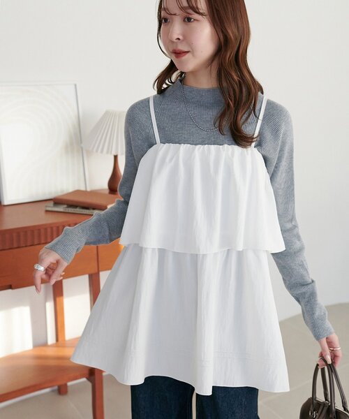 ハシゴレースティアードキャミ（チュニック）｜DISCOAT（ディスコート