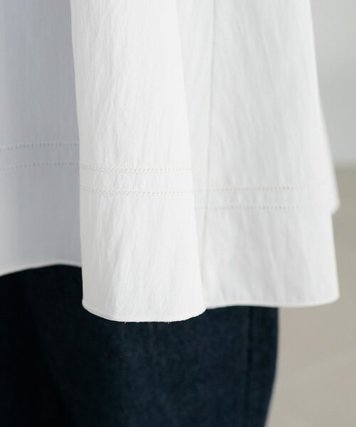 DISCOAT(ディスコート)の「ハシゴレースティアードキャミ(チュニック・レディース・オフホワイト/ブラック・FREE)」の5枚目の写真