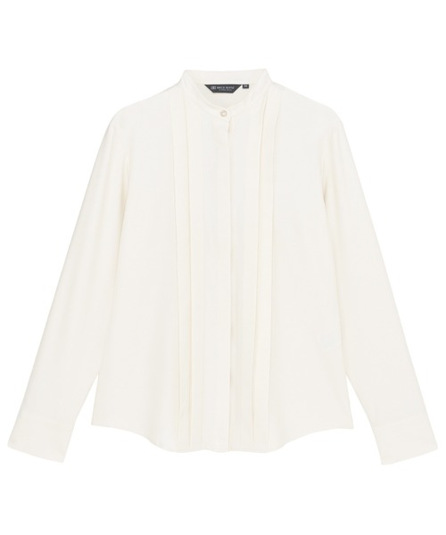TOKYO SHIRTS(トウキョウシャツ)の「【吸水速乾】【COFREX】スタンド ビジュー ブラウス 長袖 レディースデザインシャツ(シャツ/ブラウス・レディース・ベージュ・S/M/L/LL/XL)」の1枚目の写真