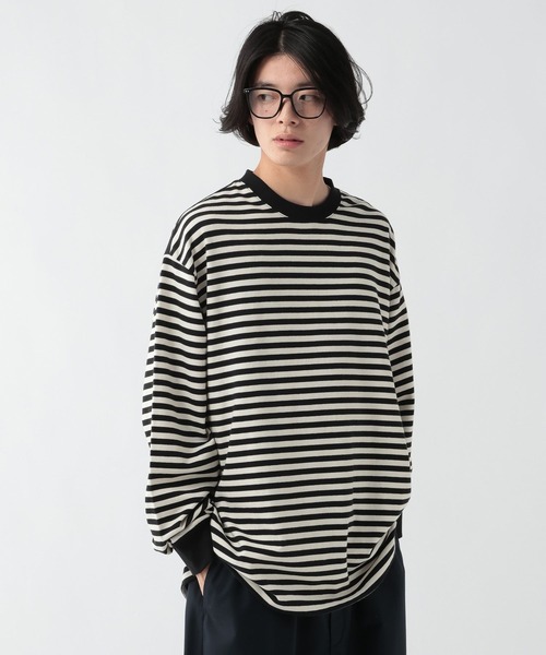 GEORGE'S(ジョージズ)の「バスクボーダーロングスリーブ(Tシャツ/カットソー・メンズ・ブルー系/ブラック系・LARGE/MEDIUM)」の2枚目の写真