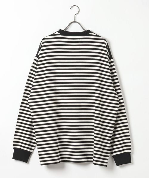 GEORGE'S(ジョージズ)の「バスクボーダーロングスリーブ(Tシャツ/カットソー・メンズ・ブルー系/ブラック系・LARGE/MEDIUM)」の4枚目の写真