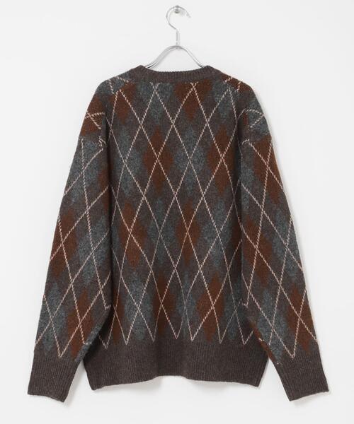 FORK&SPOON（フォークアンドスプーン）の「FORK&SPOON　アーガイルプルオーバーニット（ニット/セーター・メンズ・ブラウン系その他/ブラック系その他・4/5）」の8枚目の写真