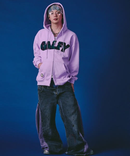 GALFY(ガルフィー)の「GALFY-ばーばの切り貼りリメイクパーカー(パーカー・メンズ・ホワイト/ピンク/ブラック・L/XL)」の17枚目の写真
