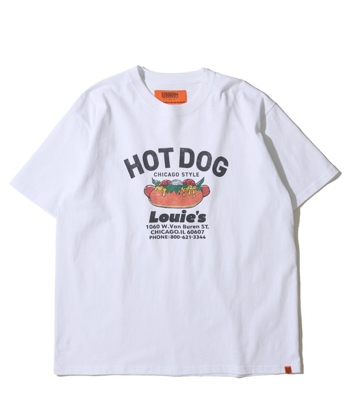 UNIVERSAL OVERALL(ユニバーサルオーバーオール)の「【UNIVERSAL OVERALL】オリジナルグラフィッククルーネックTシャツ(Tシャツ/カットソー・レディース・ネイビー/ブルーグレー/オートミール/グリーン系/ホワイト・X-LARGE/LARGE/MEDIUM)」の6枚目の写真
