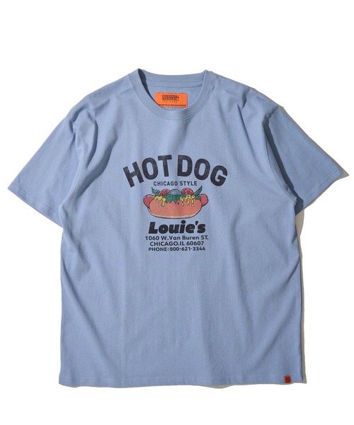 UNIVERSAL OVERALL(ユニバーサルオーバーオール)の「【UNIVERSAL OVERALL】オリジナルグラフィッククルーネックTシャツ(Tシャツ/カットソー・レディース・ネイビー/ブルーグレー/オートミール/グリーン系/ホワイト・X-LARGE/LARGE/MEDIUM)」の8枚目の写真