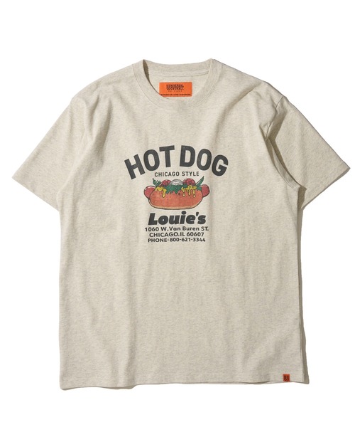UNIVERSAL OVERALL(ユニバーサルオーバーオール)の「【UNIVERSAL OVERALL】オリジナルグラフィッククルーネックTシャツ(Tシャツ/カットソー・レディース・ネイビー/ブルーグレー/オートミール/グリーン系/ホワイト・X-LARGE/LARGE/MEDIUM)」の10枚目の写真