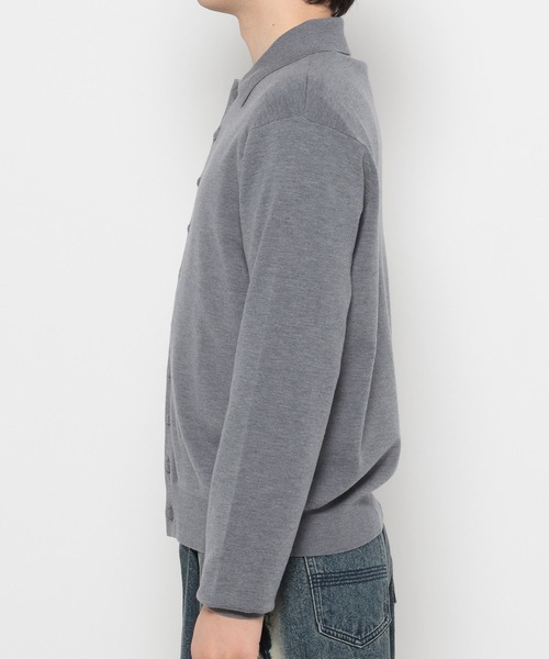 HARE（ハレ）の「Premium Woolニットシャツ(HARE)（ニット/セーター・メンズ・グレー/ブラック・FREE）」の13枚目の写真