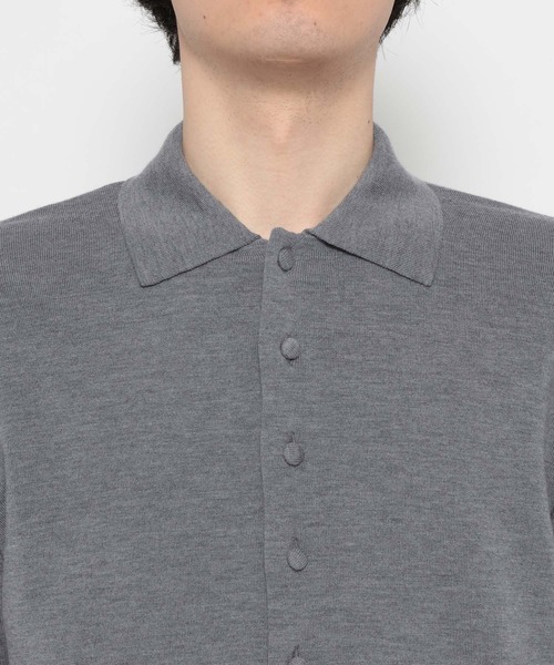 HARE（ハレ）の「Premium Woolニットシャツ(HARE)（ニット/セーター・メンズ・グレー/ブラック・FREE）」の15枚目の写真
