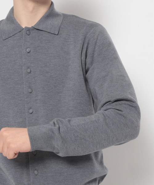 HARE（ハレ）の「Premium Woolニットシャツ(HARE)（ニット/セーター・メンズ・グレー/ブラック・FREE）」の16枚目の写真