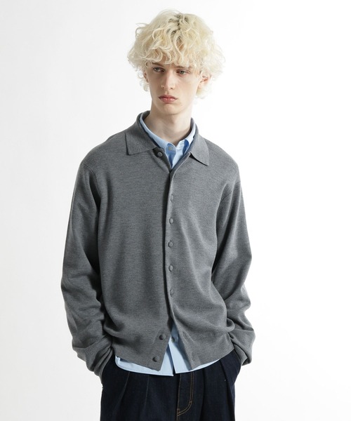 HARE（ハレ）の「Premium Woolニットシャツ(HARE)（ニット/セーター・メンズ・グレー/ブラック・FREE）」の10枚目の写真