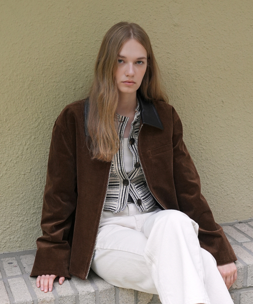 PAUL&ALICE(ポール&アリス)の「CORDUROY ZIP-UP JACKET / BROWN(その他アウター・レディース・ブラウン・FREE)」の2枚目の写真