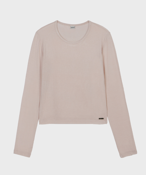 BELLOL(ベロエル)の「エッセンシャルスリムフィットロングスリーブピンク(Tシャツ/カットソー・レディース・その他・FREE)」の3枚目の写真