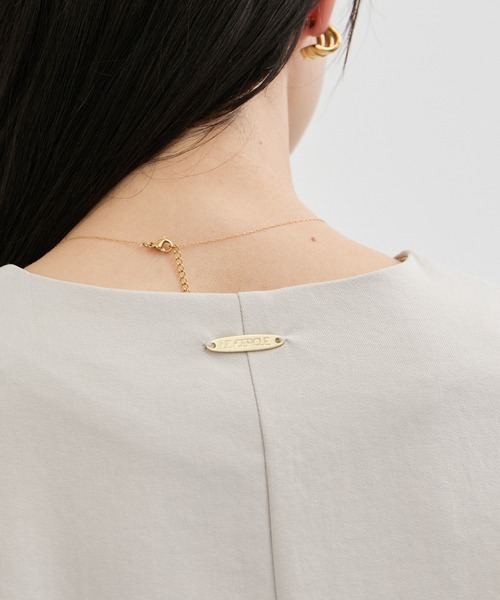 le cercle ADAM ET ROPE'（ルセルクルアダムエロペ）の「ビンテージライクツイルファスナーネックブラウス/セットアップ対応（シャツ/ブラウス・レディース・チャコールグレー/ネイビー/ライトグレー・FREE）」の15枚目の写真