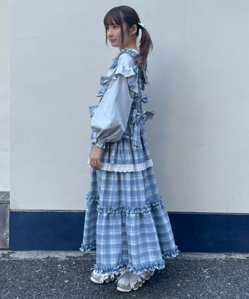 Candy Stripper（キャンディストリッパー）の「FRILL COLLAR トップス（Tシャツ/カットソー・レディース・ブルー系その他2/オフホワイト/ブラック・FREE）」の21枚目の写真