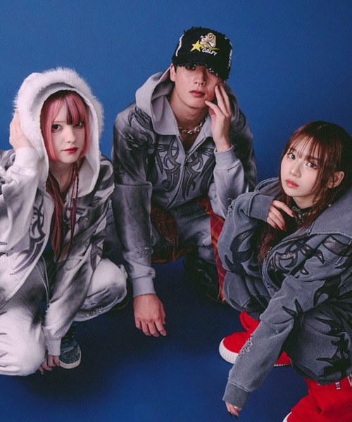 セール】GALFY（ガルフィー）汚れ部族パーカー/トライバル スウェット