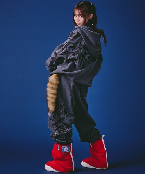 GALFY(ガルフィー)の「GALFY(ガルフィー)汚れ部族パーカー/トライバル スウェットジップアップパーカー(パーカー・メンズ・ホワイト/グレー/スミクロ・2L/LL/L)」の14枚目の写真