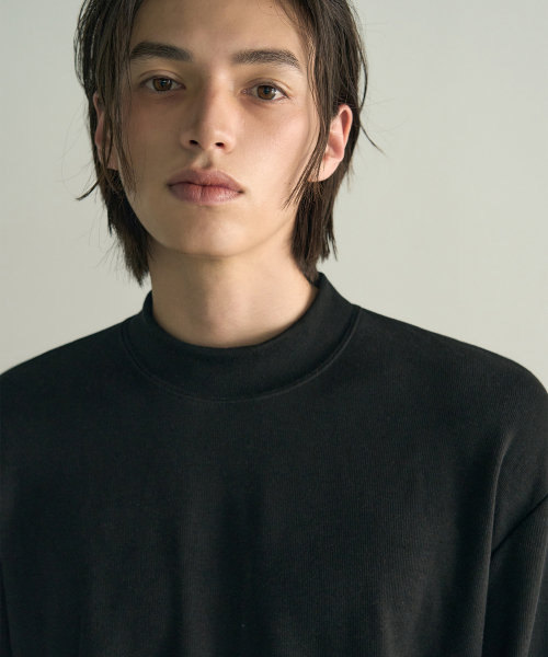ROTEMBER（ローテンバー）の「レイヤードモックネックニットTシャツ[ブラック]（ニット/セーター・メンズ・その他・MEDIUM/LARGE/X-LARGE）」の2枚目の写真