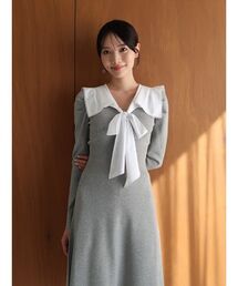 SNIDEL | 【NEW YEAR'S SPECIAL ITEM】セーラーカラーニットワンピース(ワンピース)