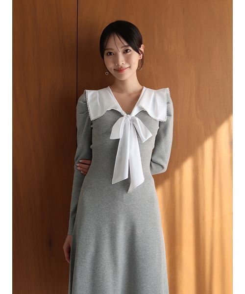 セーラーカラーニットワンピース（ワンピース）｜SNIDEL（スナイデル