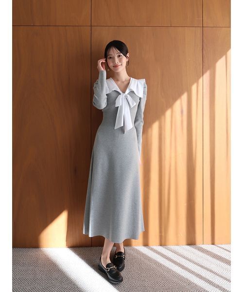 セーラーカラーニットワンピース（ワンピース）｜SNIDEL（スナイデル