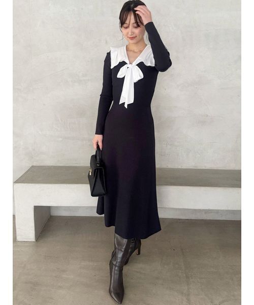 セーラーカラーニットワンピース（ワンピース）｜SNIDEL（スナイデル