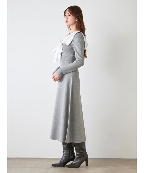 SNIDEL（スナイデル）の「セーラーカラーニットワンピース（ワンピース・レディース・ブルー/ネイビー/ライトグレー・F）」の19枚目の写真