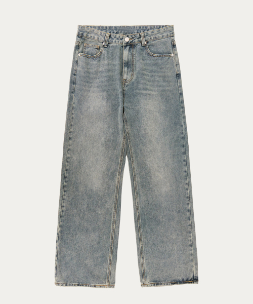 ACSHI（アクシ）の「デイリーセミロングワイドデニムパンツ（ヴィンテージブルーウォッシング）（デニムパンツ・メンズ・その他・M/L/XL/XXL）」の8枚目の写真
