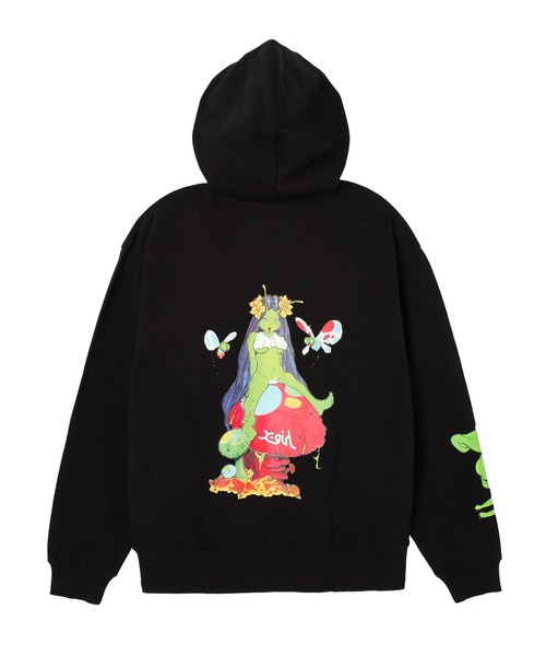 X-girl（エックスガール）の「X-girl x Mark Bode ZIP UP SWEAT HOODIE（パーカー・レディース・ブラック/ホワイト・L/M/S）」の10枚目の写真