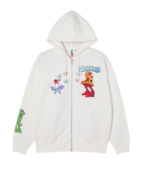 X-girl（エックスガール）の「X-girl x Mark Bode ZIP UP SWEAT HOODIE（パーカー・レディース・ブラック/ホワイト・L/M/S）」の11枚目の写真
