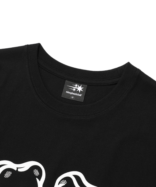 NICE GHOST CLUB(ナイスゴーストクラブ)の「GUMMY BEAR&LOGO TEE_BLACK(NG2EMUT501A)(Tシャツ/カットソー・レディース・ブラック・S/M/L)」の3枚目の写真