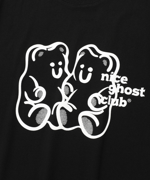 NICE GHOST CLUB(ナイスゴーストクラブ)の「GUMMY BEAR&LOGO TEE_BLACK(NG2EMUT501A)(Tシャツ/カットソー・レディース・ブラック・S/M/L)」の4枚目の写真