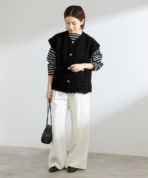 IENA（イエナ）の「ミックスツイードベスト（ベスト・レディース・アイボリー/ブラック・FREE）」の11枚目の写真