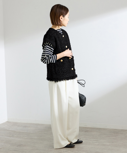 IENA（イエナ）の「ミックスツイードベスト（ベスト・レディース・アイボリー/ブラック・FREE）」の14枚目の写真