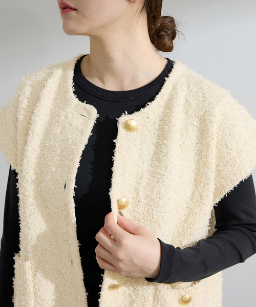 IENA（イエナ）の「ミックスツイードベスト（ベスト・レディース・アイボリー/ブラック・FREE）」の21枚目の写真