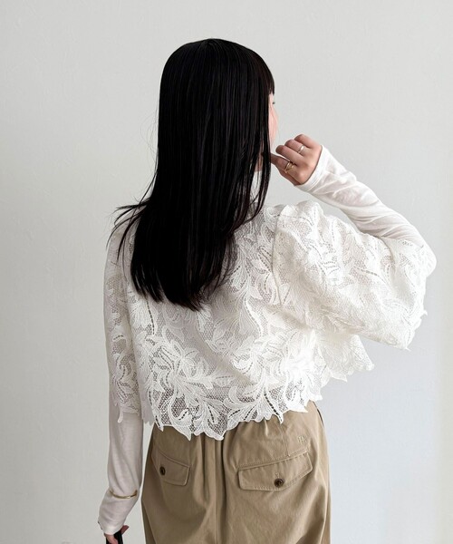 fredy emue（フレディエミュ）の「レースボレロ（その他トップス・レディース・オフホワイト・38）」の7枚目の写真