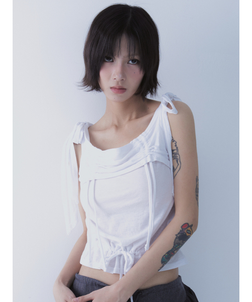 SETSETSET（セットセットセット）の「RABBIT SHIRRING T-SHIRT WHITE（Tシャツ/カットソー・レディース・その他・ONE SIZE）」の8枚目の写真