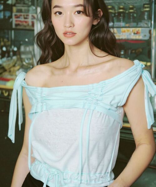 SETSETSET（セットセットセット）の「RABBIT SHIRRING T-SHIRT WHITE（Tシャツ/カットソー・レディース・その他・ONE SIZE）」の10枚目の写真