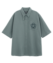 ULKIN（ウルキン）の「[ランウェイ] コットンシアサッカー半袖シャツ_カーキ（シャツ/ブラウス）」