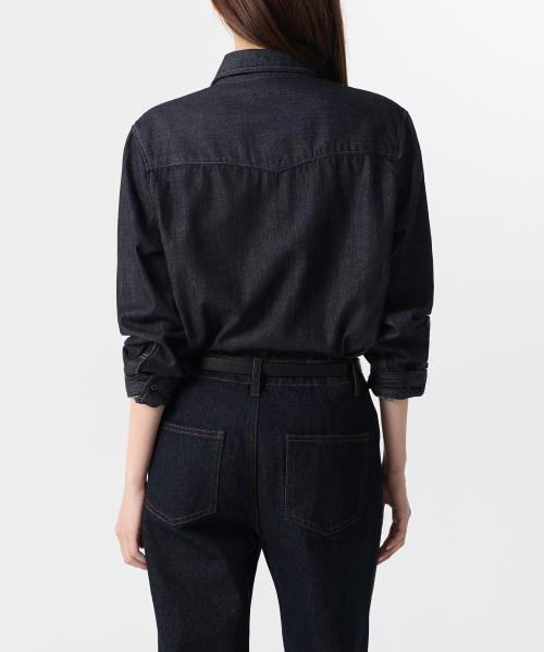 MUSINSA STANDARD WOMAN（ムシンサスタンダードウーマン）の「ウィメンズデニムウエスタンシャツ[ディープインディゴ]（シャツ/ブラウス・レディース・その他・MEDIUM/LARGE/X-SMALL/SMALL）」の9枚目の写真