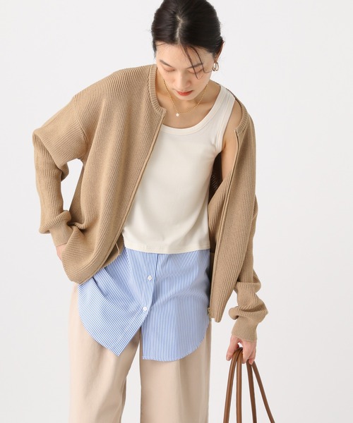 Elura（エルーラ）の「レイヤードアソートタンク/656426（タンクトップ・レディース・グレー/ブラウン/ホワイト×ホワイト/ホワイト×ブルー・FREE）」の2枚目の写真