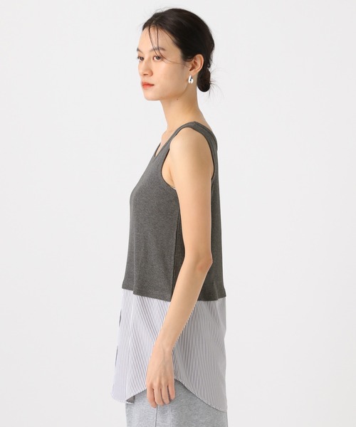 Elura（エルーラ）の「レイヤードアソートタンク/656426（タンクトップ・レディース・グレー/ブラウン/ホワイト×ホワイト/ホワイト×ブルー・FREE）」の18枚目の写真