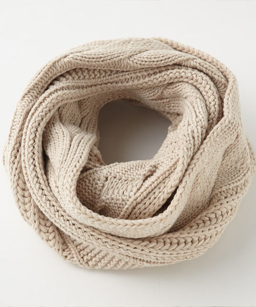 MOUSSY（マウジー）の「KNIT ONEPIECE×SNOOD SET（ワンピース・レディース・トップグレー/ベージュ・FREE）」の14枚目の写真