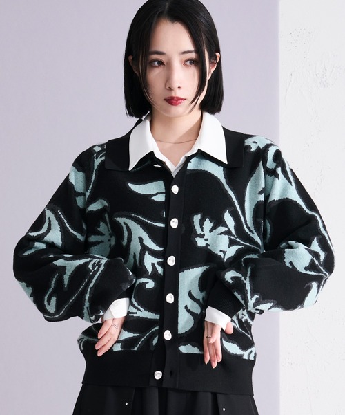 Ellno Loset（エルノロゼット）の「アソートポロニットカーディガン（カーディガン/ボレロ・メンズ・ブラック/ブラック系その他・LARGE/MEDIUM/SMALL）」の2枚目の写真