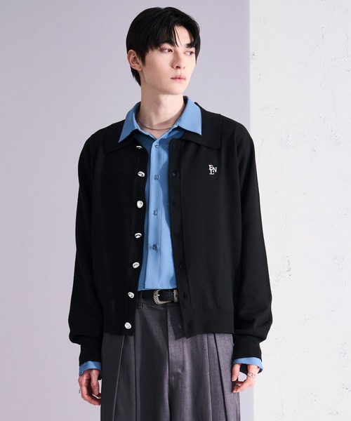 Ellno Loset（エルノロゼット）の「アソートポロニットカーディガン（カーディガン/ボレロ・メンズ・ブラック/ブラック系その他・LARGE/MEDIUM/SMALL）」の12枚目の写真