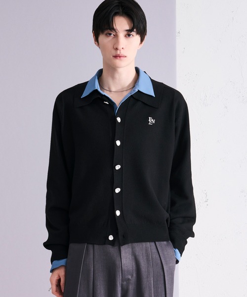 Ellno Loset（エルノロゼット）の「アソートポロニットカーディガン（カーディガン/ボレロ・メンズ・ブラック/ブラック系その他・LARGE/MEDIUM/SMALL）」の9枚目の写真