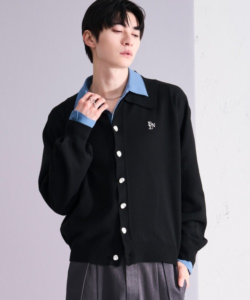 Ellno Loset（エルノロゼット）の「アソートポロニットカーディガン（カーディガン/ボレロ・メンズ・ブラック/ブラック系その他・LARGE/MEDIUM/SMALL）」の10枚目の写真