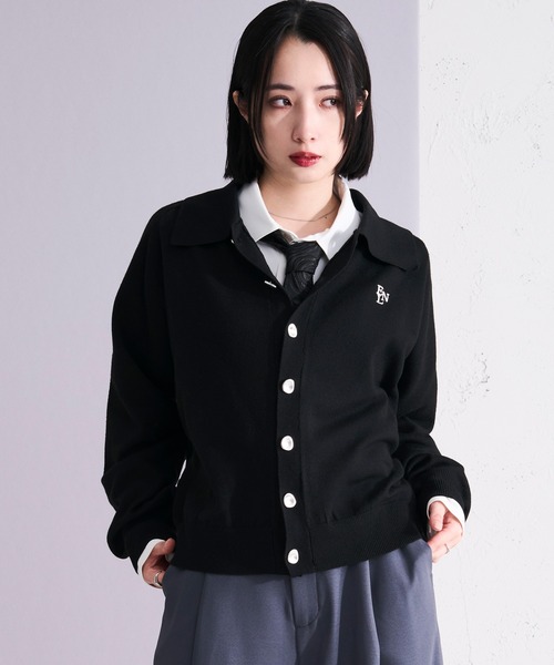 Ellno Loset（エルノロゼット）の「アソートポロニットカーディガン（カーディガン/ボレロ・メンズ・ブラック/ブラック系その他・LARGE/MEDIUM/SMALL）」の21枚目の写真